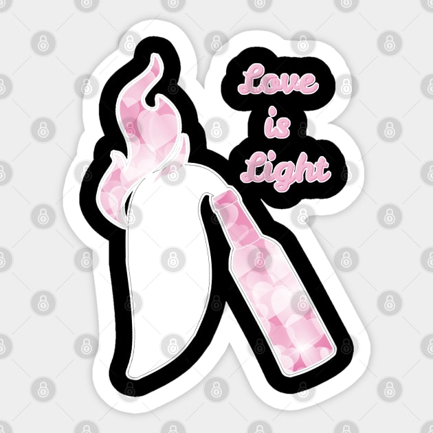 Love is Light Molotov Sticker by aaallsmiles